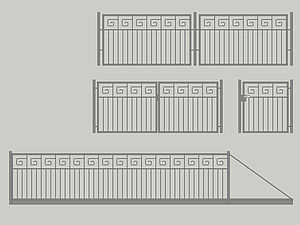Wzór ogrodzenia posesyjnego, Seria Premium, Model PM1