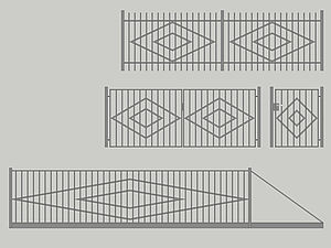 Wzór ogrodzenia posesyjnego, Seria Modern, Model M7