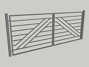 Wzór bramy dwuskrzydłowej, seria Abstraction, model AB6