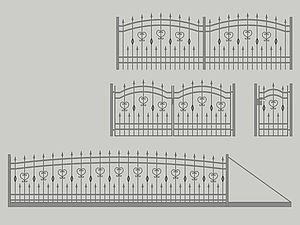 Wzór ogrodzenia posesyjnego, Seria Premium, Model PM5