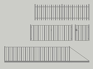 Wzór ogrodzenia posesyjnego, Seria Basic, Model B6
