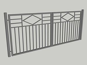 Wzór bramy dwuskrzydłowej, seria Modern, model M6