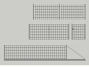 Wzór ogrodzenia posesyjnego, Seria Basic, Model B7