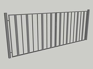 Wzór bramy dwuskrzydłowej, seria Basic, model B6