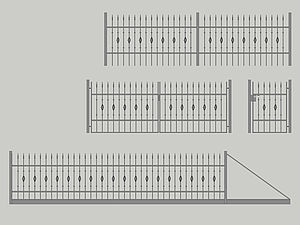 Wzór ogrodzenia posesyjnego, Seria Classic, Model C7