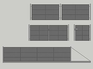 Wzór ogrodzenia posesyjnego, Seria Private, Model PV1