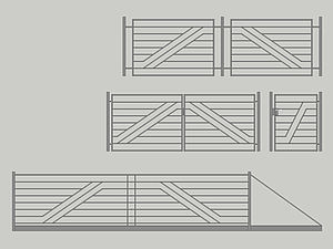 Wzór ogrodzenia posesyjnego, Seria Abstraction, Model AB6