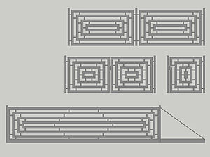 Wzór ogrodzenia posesyjnego, Seria Abstraction, Model AB1