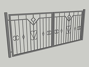 Wzór bramy dwuskrzydłowej, seria Premium, model PM3